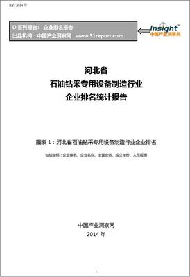 河北省石油鉆采專(zhuān)用設(shè)備制造行業(yè)企業(yè)排名統(tǒng)計(jì)報(bào)告